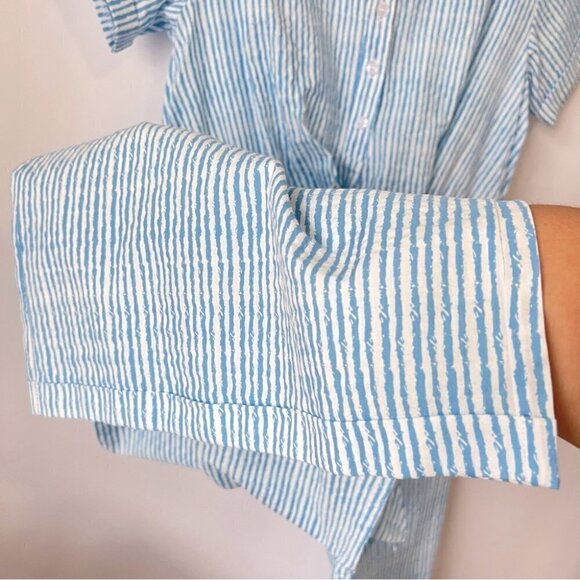 Smash + Tess, Women's Fresh Romper Jumpsuit In Smash Stripe -Blue/White. Size: S - Picture 14 of 15